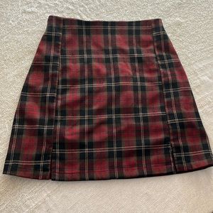 Plaid mini skirt